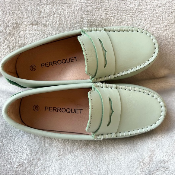 Perroquet Kids Mint Green Loafers - Picture 7 of 14